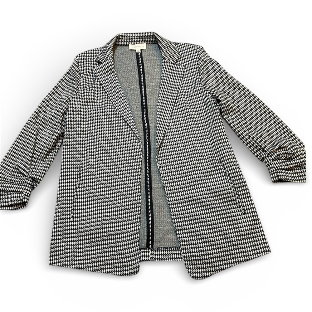 Philosophy Houndstooth Women’s Blazer/Jacket w/Ruched Sleeve Detail - Picture 1 of 7